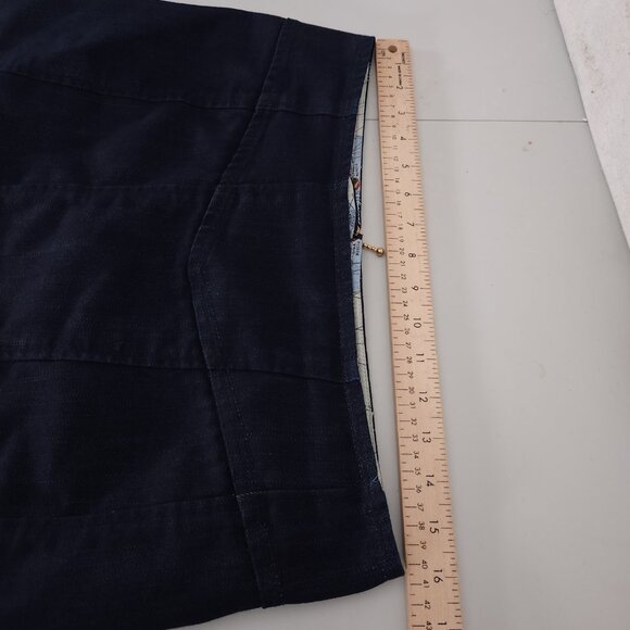 Leifsdottir Blue Denim Pencil Skirt Womens 10 Military Buttons Anthropologie - Picture 4 of 9